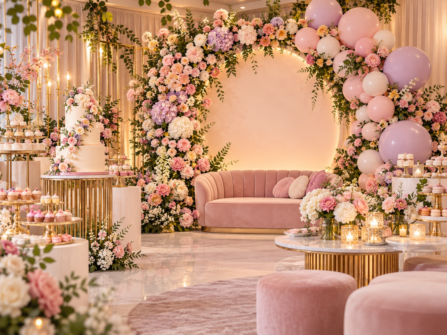 Floral birthday theme
