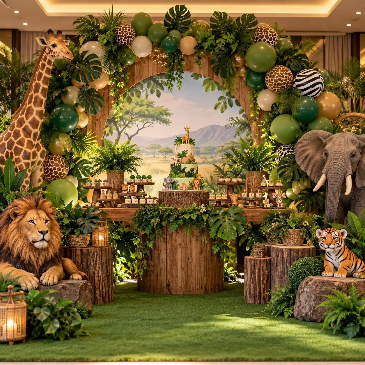 Jungle boys birthday theme