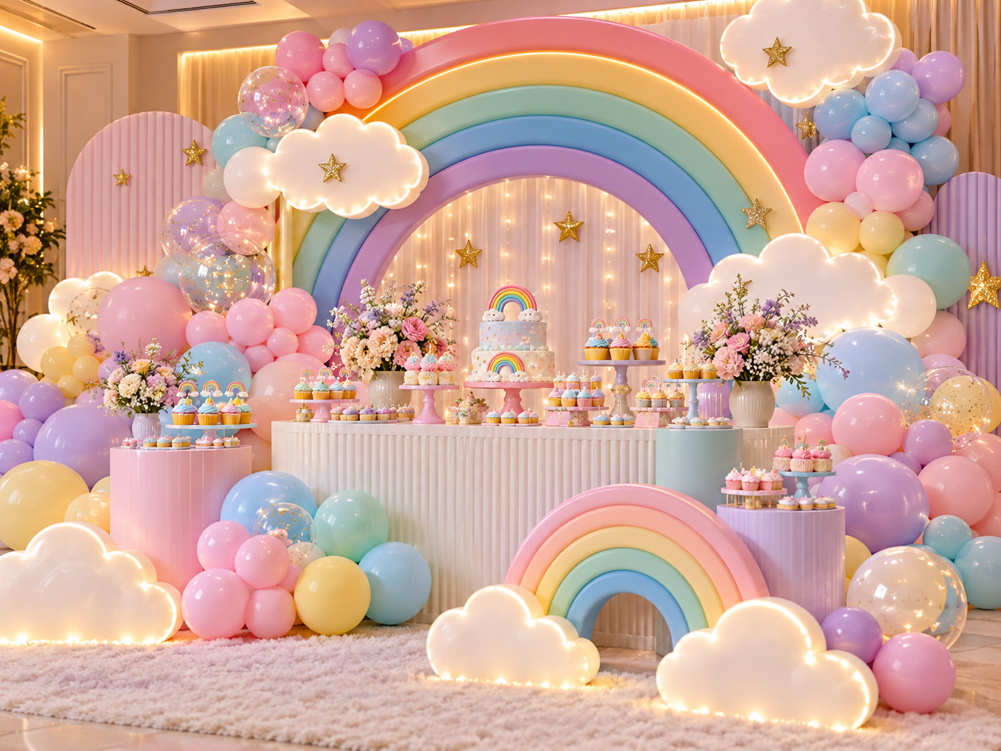 Rainbow birthday theme