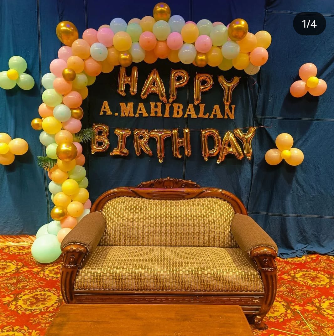 Birthday event showcase